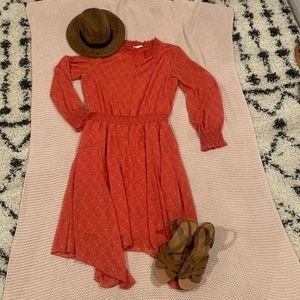 Long sleeve knee length dress